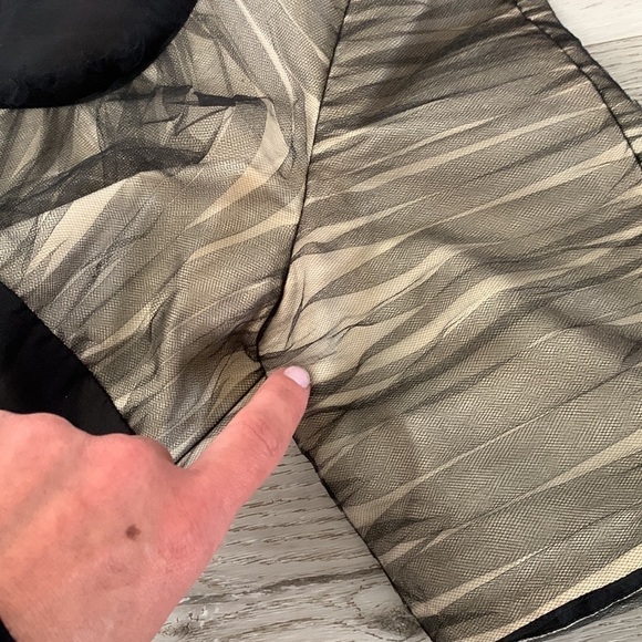 SHANI Satin mesh cocktail dress‎ color block two tones size 10 silk 100% - Picture 15 of 15